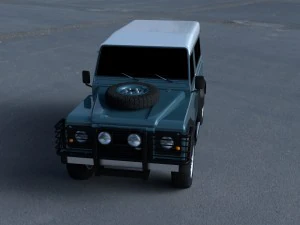 land rover defender 90 station wagon hdri 3D Model
