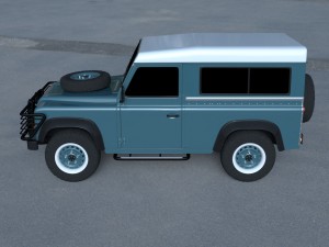 land rover defender 90 station wagon hdri 3D Модель