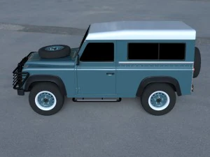 land rover defender 90 station wagon hdri 3D Model