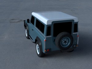 land rover defender 90 station wagon hdri 3D Модель