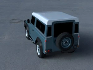 land rover defender 90 station wagon hdri 3D Model