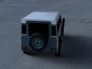 land rover defender 90 station wagon hdri 3D Модель