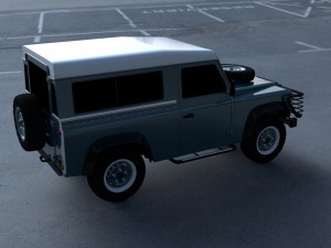 land rover defender 90 station wagon hdri 3D Модель
