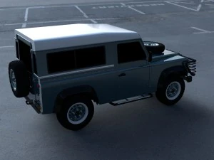 land rover defender 90 station wagon hdri 3D Model