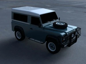 land rover defender 90 station wagon hdri 3D Model