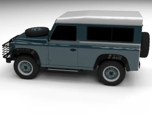 land rover defender 90 station wagon hdri 3D Model