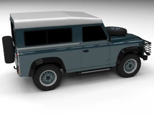 land rover defender 90 station wagon hdri 3D Model