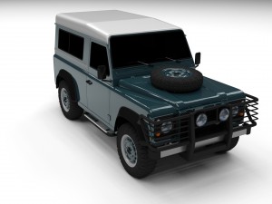 land rover defender 90 station wagon hdri 3D Модель
