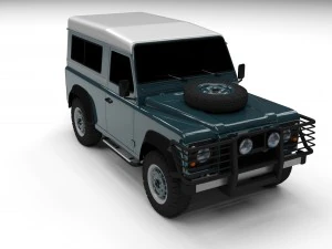 land rover defender 90 station wagon hdri 3D Model