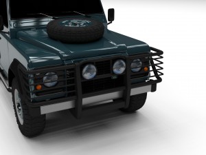land rover defender 90 station wagon hdri 3D Модель