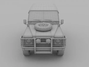 land rover defender 90 station wagon hdri 3D Model