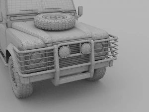 land rover defender 90 station wagon hdri 3D Model