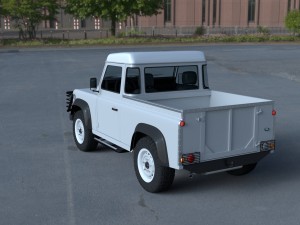 full land rover defender 90 pick up hdri 3D मॉडल