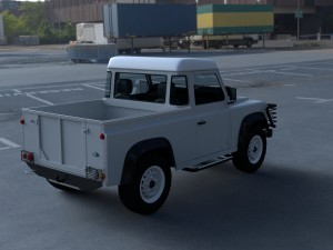 full land rover defender 90 pick up hdri 3D मॉडल