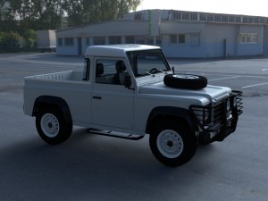 full land rover defender 90 pick up hdri 3D मॉडल