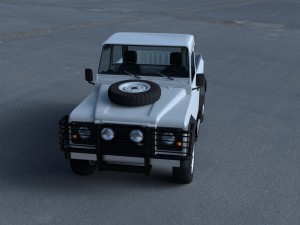 full land rover defender 90 pick up hdri 3D मॉडल