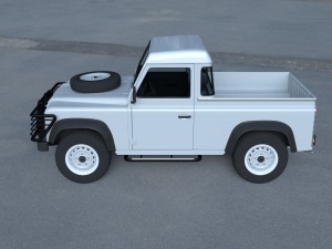 full land rover defender 90 pick up hdri 3D मॉडल