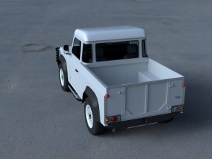 full land rover defender 90 pick up hdri 3D मॉडल