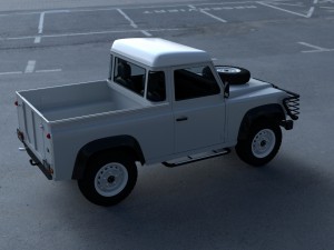 full land rover defender 90 pick up hdri 3D मॉडल