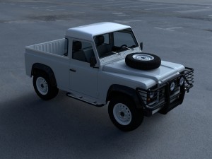 full land rover defender 90 pick up hdri 3D मॉडल