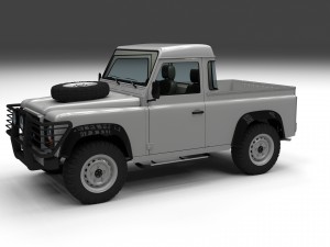 full land rover defender 90 pick up hdri 3D मॉडल