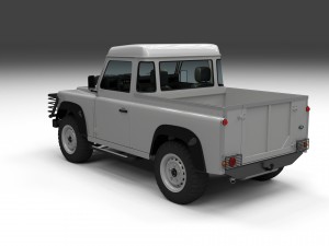 full land rover defender 90 pick up hdri 3D मॉडल