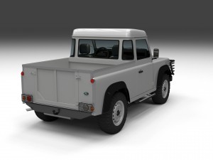 full land rover defender 90 pick up hdri 3D मॉडल