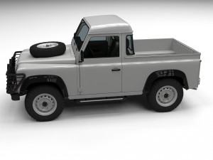 full land rover defender 90 pick up hdri 3D मॉडल
