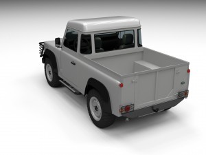 full land rover defender 90 pick up hdri 3D मॉडल