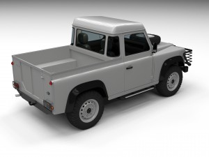full land rover defender 90 pick up hdri 3D मॉडल
