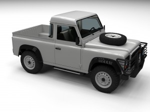 full land rover defender 90 pick up hdri 3D मॉडल