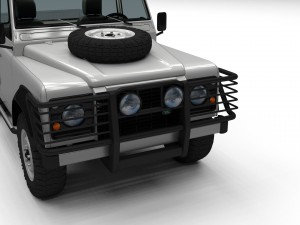 full land rover defender 90 pick up hdri 3D मॉडल