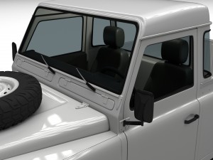 full land rover defender 90 pick up hdri 3D मॉडल