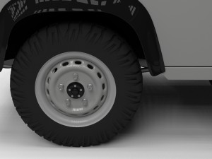 full land rover defender 90 pick up hdri 3D मॉडल