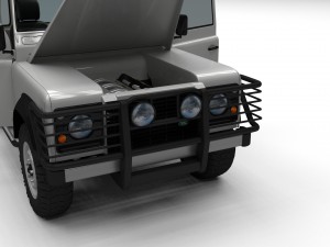 full land rover defender 90 pick up hdri 3D मॉडल