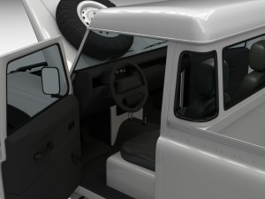 full land rover defender 90 pick up hdri 3D मॉडल
