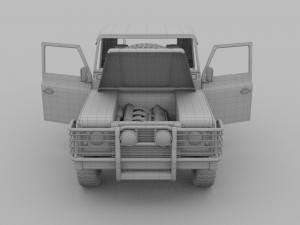 full land rover defender 90 pick up hdri 3D मॉडल