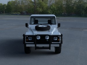land rover defender 90 pick up w interior hdri Modelo 3D