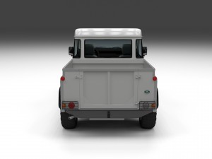 land rover defender 90 pick up w interior hdri Modelo 3D