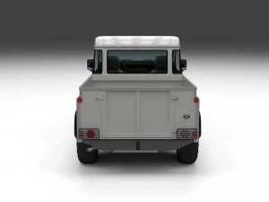 land rover defender 90 pick up w interior hdri 3D Model