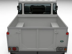land rover defender 90 pick up w interior hdri 3D Model