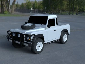 land rover defender 90 pick up hdri 3D Модель