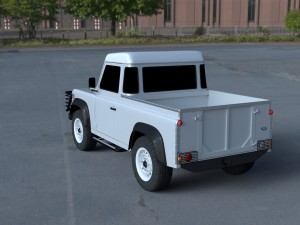 land rover defender 90 pick up hdri 3D मॉडल