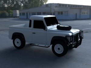 land rover defender 90 pick up hdri 3D मॉडल