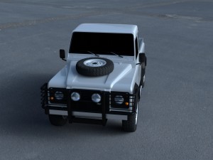 land rover defender 90 pick up hdri 3D मॉडल