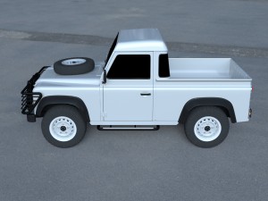 land rover defender 90 pick up hdri 3D मॉडल