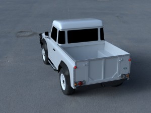 land rover defender 90 pick up hdri 3D मॉडल
