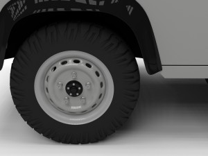 land rover defender 90 pick up hdri 3D मॉडल