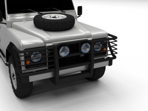 land rover defender 90 pick up hdri 3D मॉडल