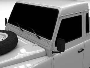 land rover defender 90 pick up hdri 3D मॉडल